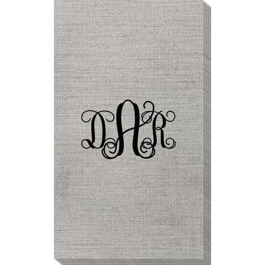 Vine Monogram Bamboo Luxe Guest Towels